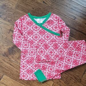 Hanna Andersson Red and Green Kids Pajama Set
